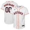 Houston Astros Nike Youth Home Replica Custom Jersey - White - Front View