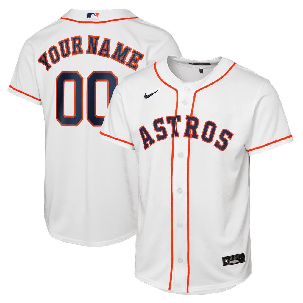 Houston Astros Nike Youth Home Replica Custom Jersey