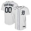Detroit Tigers Nike Youth Home Replica Custom Jersey - White - Front View
