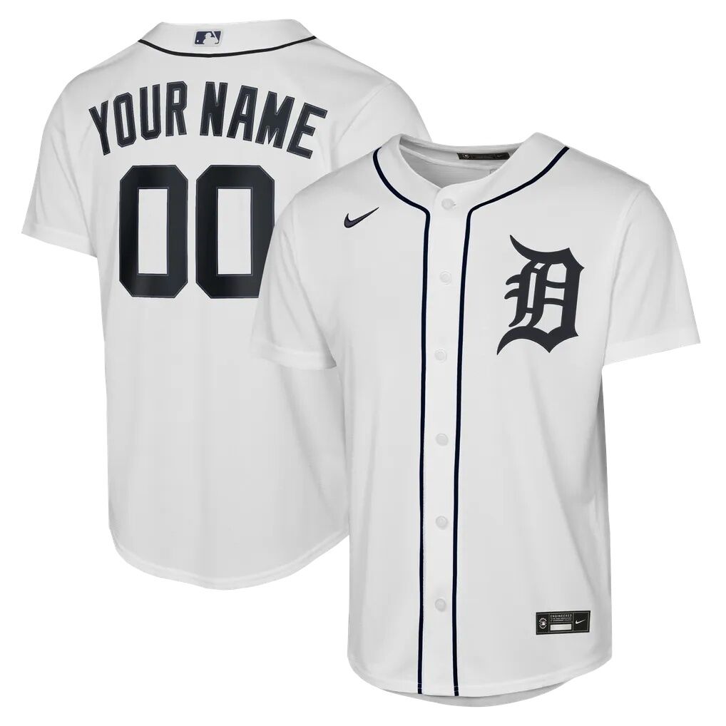 Detroit Tigers Nike Youth Home Replica Custom Jersey