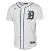 Detroit Tigers Nike Youth Home Replica Custom Jersey - White - Side View