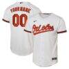 Baltimore Orioles Nike Youth Home Replica Custom Jersey - White - Front View