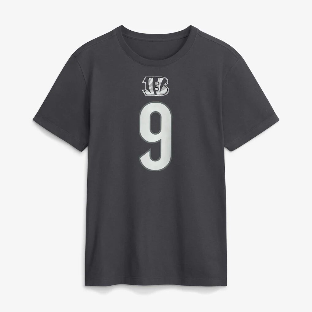Joe Burrow Cincinnati Bengals Nike Name & Number T-Shirt - Anthracite