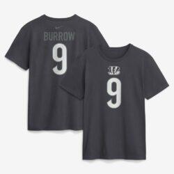 Joe Burrow Cincinnati Bengals Nike Name & Number T-Shirt - - Front View