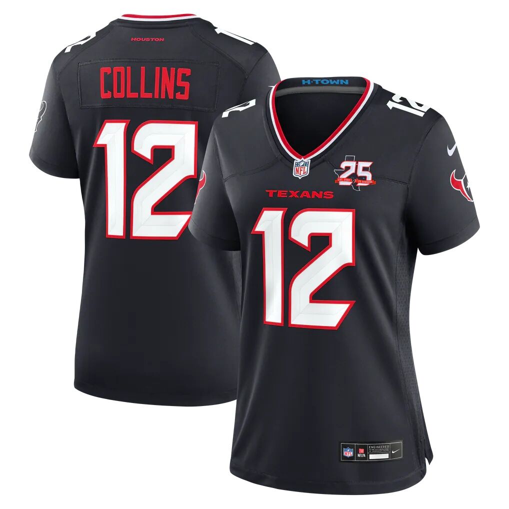 Nico Collins Houston Texans Nike Women's Team 25th Season Game Jersey