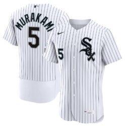 Munetaka Murakami Chicago White Sox Nike Authentic Sponsor Patch Jersey - White - Front View