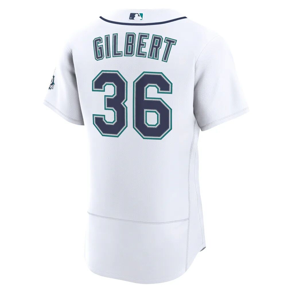Logan Gilbert Seattle Mariners Nike Home 50th Season Authentic Jersey