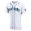 Matt Brash Seattle Mariners Nike Home 50th Season Authentic Jersey - White - Side View