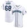 George Kirby Seattle Mariners Nike Home 50th Season Authentic Jersey - White - Front View