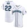 Bryan Woo Seattle Mariners Nike Home 50th Season Authentic Jersey - White - Front View