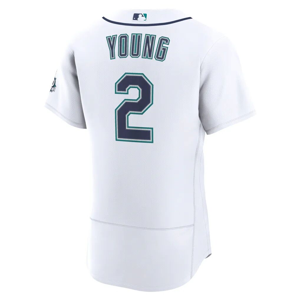 Cole Young Seattle Mariners Nike Home 50th Season Authentic Jersey