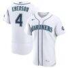 Colt Emerson Seattle Mariners Nike Home 50th Season Authentic Jersey - White - Front View