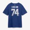 John Carlson Tampa Bay Lightning Fashion7 Authentic Stack Name & Number T-Shirt - Blue - Detail View