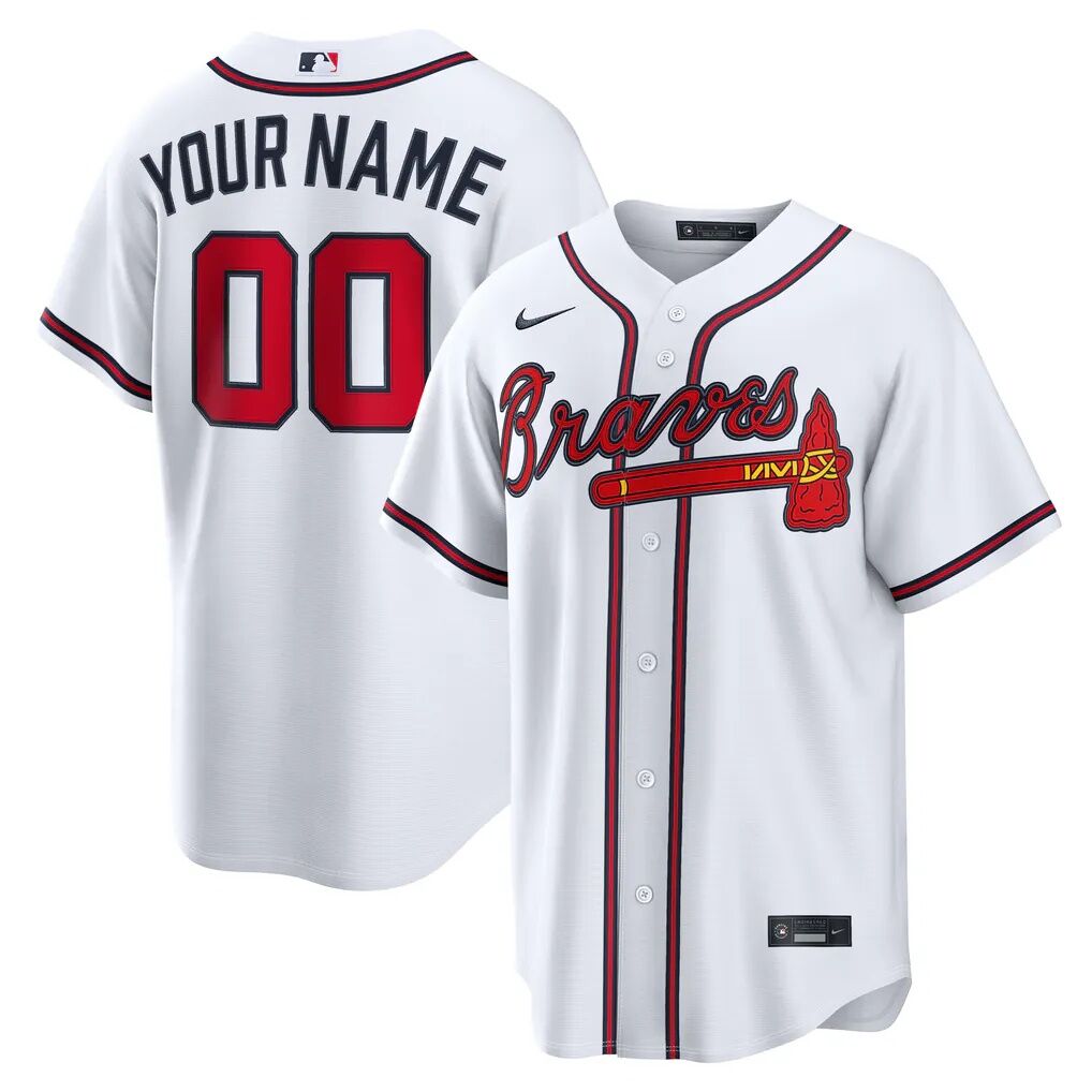 Atlanta Braves Nike Home Stadium Custom Jersey