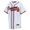 Atlanta Braves Nike Home Stadium Custom Jersey - White - Side View