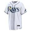 Tampa Bay Rays Nike Home Stadium Custom Jersey - White - Side View