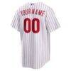 Philadelphia Phillies Nike Home Stadium Custom Jersey - White - Detail View