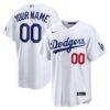 Los Angeles Dodgers Nike Home Stadium Custom Jersey - White - Front View