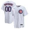 Chicago Cubs Nike Home Stadium Custom Jersey - White - Front View