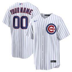 Chicago Cubs Nike Home Stadium Custom Jersey - White - Front View