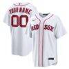 Boston Red Sox Nike Home Stadium Custom Jersey - White - Front View