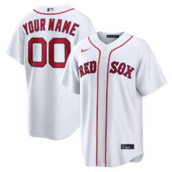 Boston Red Sox Nike Home Stadium Custom Jersey - White - Front View