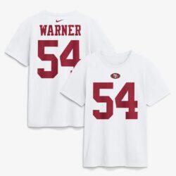 Fred Warner San Francisco 49ers Nike Name & Number T-Shirt - White - Front View