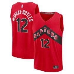 Collin Murray-Boyles Toronto Raptors Fashion7 2025 NBA Draft First Round Pick Fast Break Replica Jersey - Red - Front View