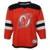 Jack Hughes New Jersey Devils Toddler Home Replica Player Jersey - Red - Side View