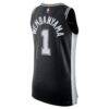Victor Wembanyama San Antonio Spurs Nike Authentic Jersey - Black - Detail View