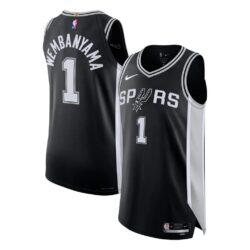Victor Wembanyama San Antonio Spurs Nike Authentic Jersey - Black - Front View