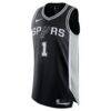 Victor Wembanyama San Antonio Spurs Nike Authentic Jersey - Black - Side View