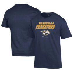 Nashville Predators Champion Jersey T-Shirt - Navy - Front View