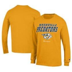 Nashville Predators Champion Long-Sleeve Jersey T-Shirt - Gold - Front View