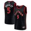 Immanuel Quickley Toronto Raptors Fashion7 Fast Break Player Jersey - Black - Front View