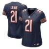 Cam Lewis Chicago Bears Nike Women's Team Game Jersey - Navy - Front View