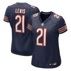 Cam Lewis Chicago Bears Nike Women's Team Game Jersey - Navy - Front View