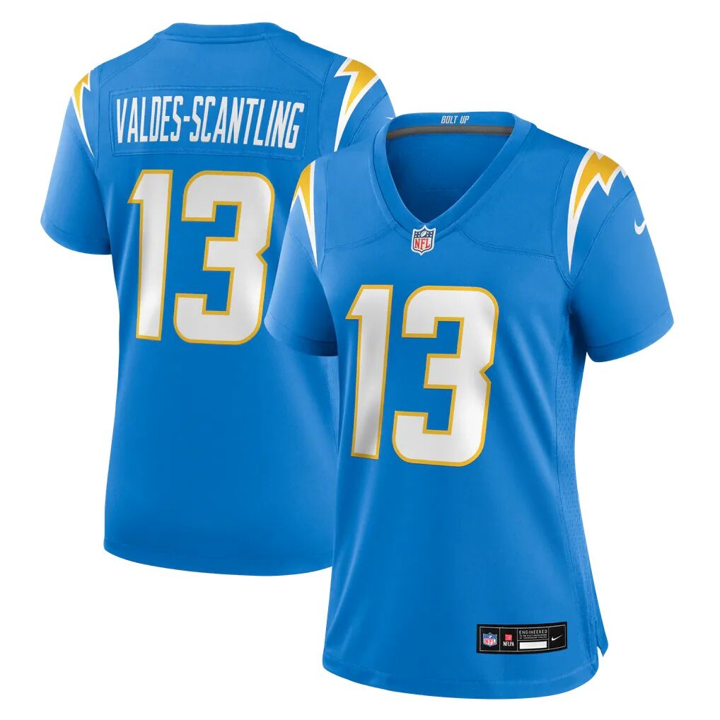 Marquez Valdes-Scantling Los Angeles Chargers Nike Women's Team Game Jersey - Powder Blue