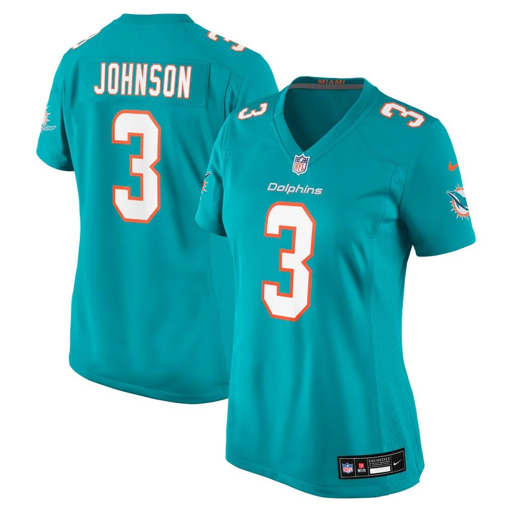 Chris Johnson Miami Dolphins Nike Women's Team Game Jersey - Aqua