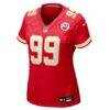 Peter Woods Kansas City Chiefs Nike Women's Team Game Jersey - Red - Alt1
