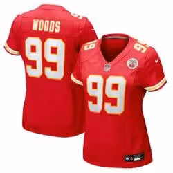 Peter Woods Kansas City Chiefs Nike Women's Team Game Jersey - Red - Front View