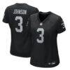 Taron Johnson Las Vegas Raiders Nike Women's Team Game Jersey - Black - Front View