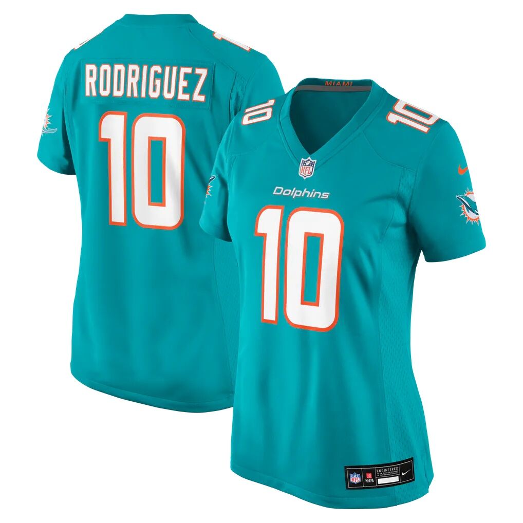 Jacob Rodriguez Miami Dolphins Nike Women's Team Game Jersey - Aqua