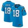 Jalen Coker Carolina Panthers Nike Alternate Game Jersey - Blue - Front View