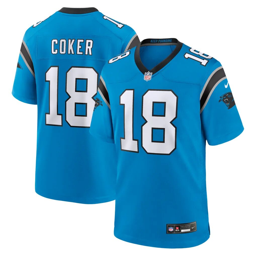 Jalen Coker Carolina Panthers Nike Alternate Game Jersey