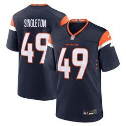 Alex Singleton Denver Broncos Nike Game Player Jersey - Navy - Front View