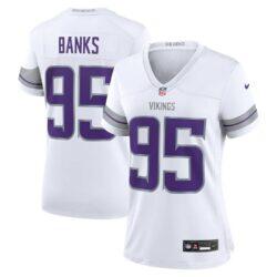 Caleb Banks Minnesota Vikings Nike Women's Alternate Game Jersey - White - Front View