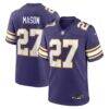 Jordan Mason Minnesota Vikings Nike Alternate Classic Game Jersey - Purple - Front View