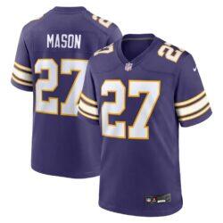 Jordan Mason Minnesota Vikings Nike Alternate Classic Game Jersey - Purple - Front View