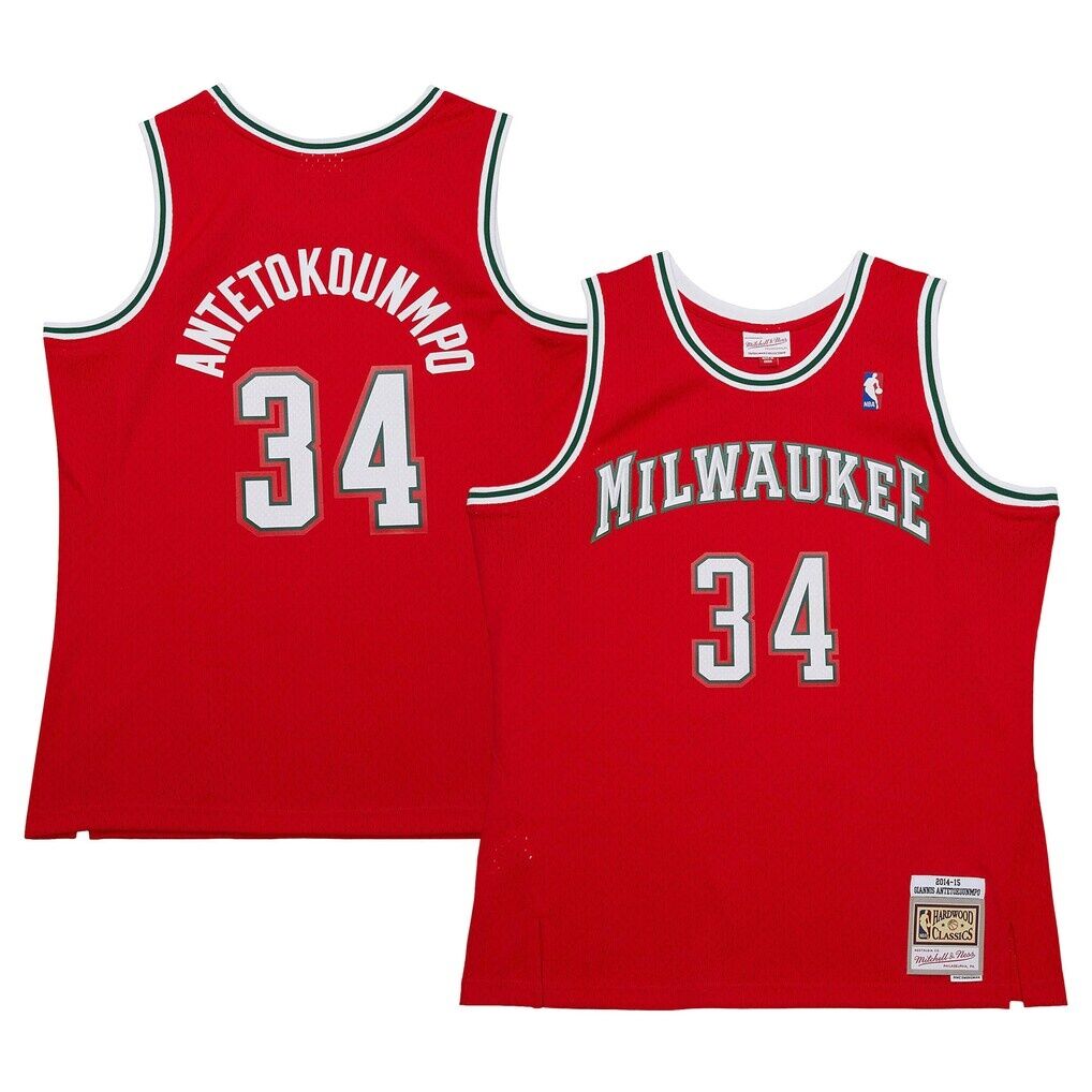 Giannis Antetokounmpo Milwaukee Bucks Mitchell & Ness 2014/15 Hardwood Classics Swingman Jersey